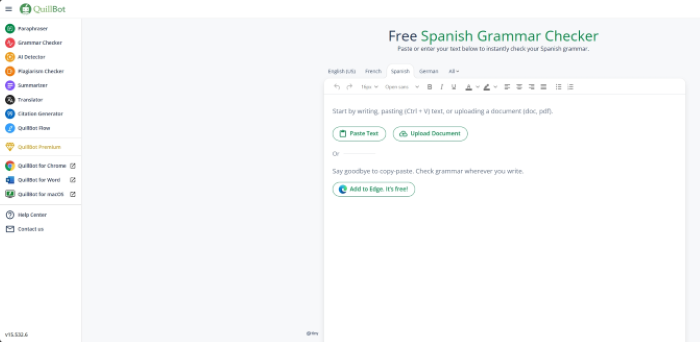 أدوات تدقيق قواعد اللغة الإسبانية